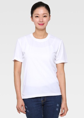 클론라운드백색 반팔 티셔츠(남여공용)
