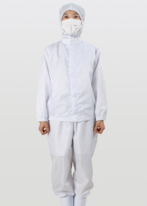 백색 포켓없는 차이나카라 방진복 상/하세트(남여공용)